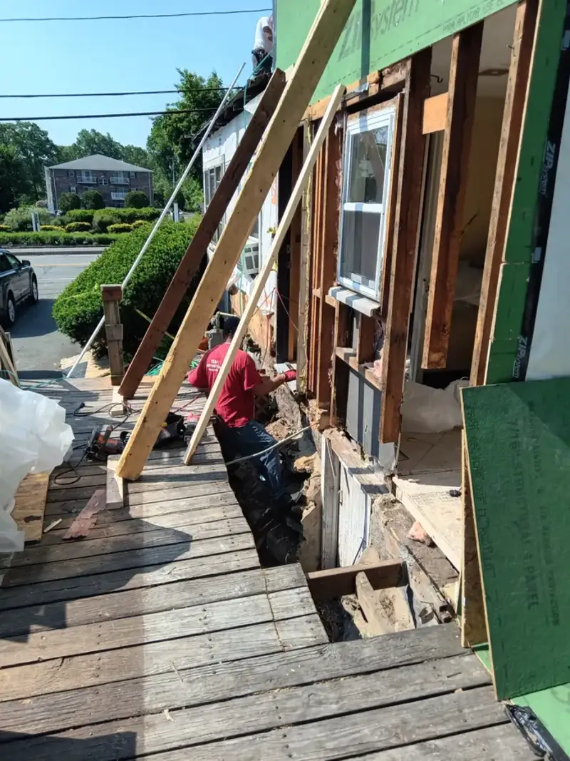 House addition under construction